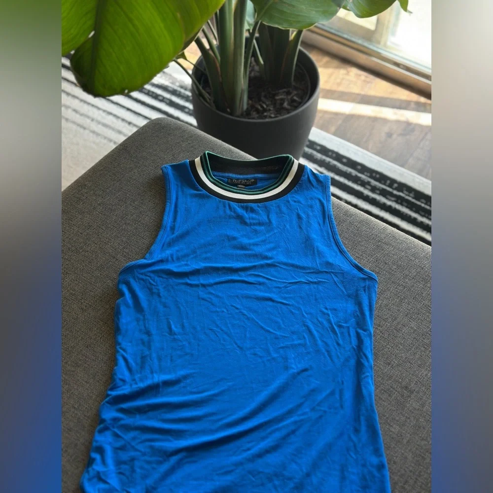 Topshop Vibrant Blue Midi Dress - Picture 8 of 8